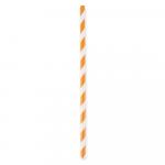 Trinkhalm Papier FSC® Mix 19,7cm orange gestreift - gastroBASICS